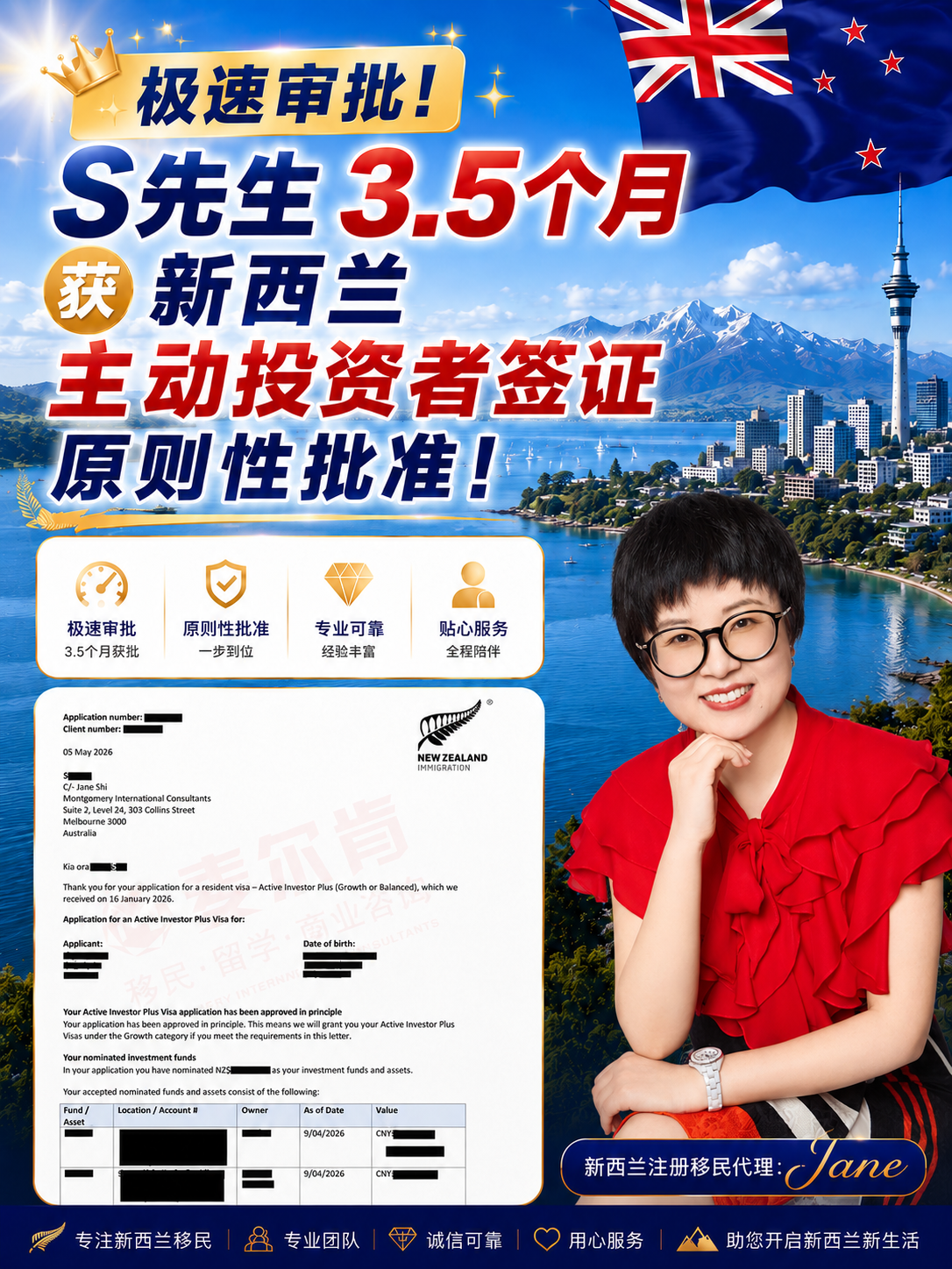 麦尔肯新西兰主动投资者签证原则性批复 麦尔肯新西兰主动投资者签证原则性批复