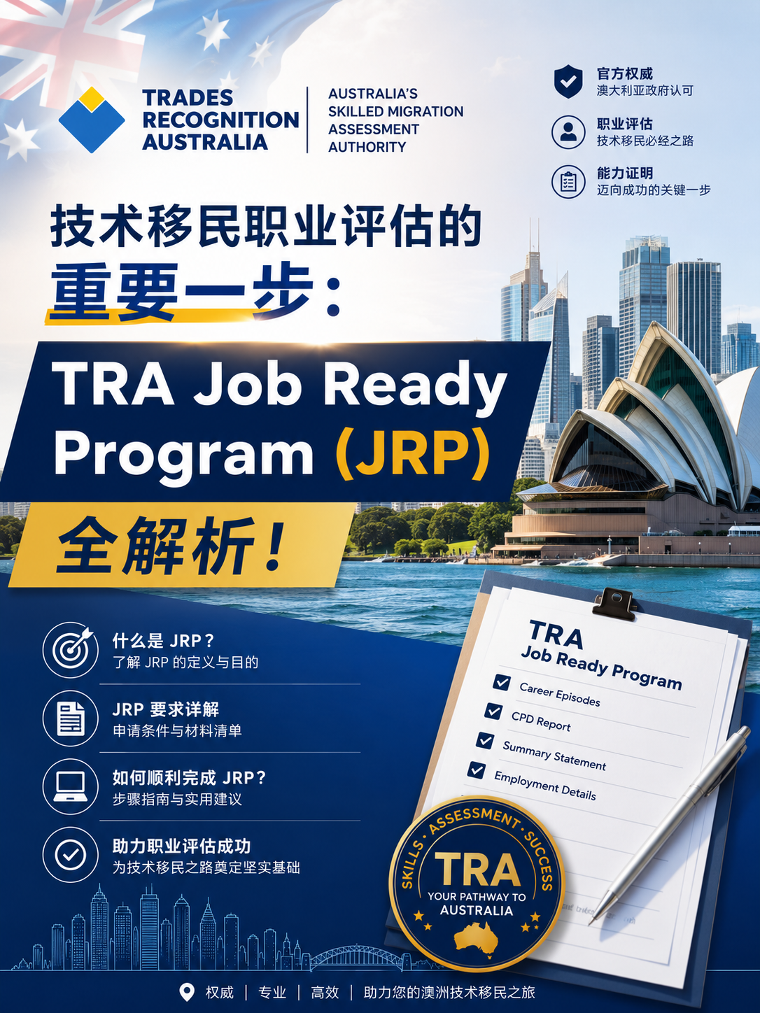 不是所有职业都一样！这些技术工种申请澳洲移民前必须完成JRP